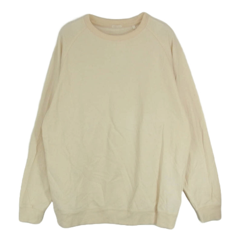 COMOLI コモリ 19SS P01-05002 シルク混 クルーネック ロングスリーブ 長袖 Tシャツ ロンT カットソー ベージュ系 3【中古】