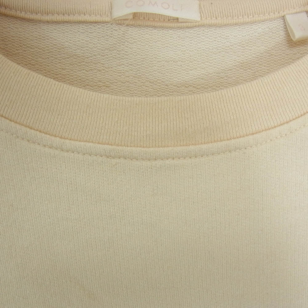 COMOLI コモリ 19SS P01-05002 シルク混 クルーネック ロングスリーブ 長袖 Tシャツ ロンT カットソー ベージュ系 3【中古】
