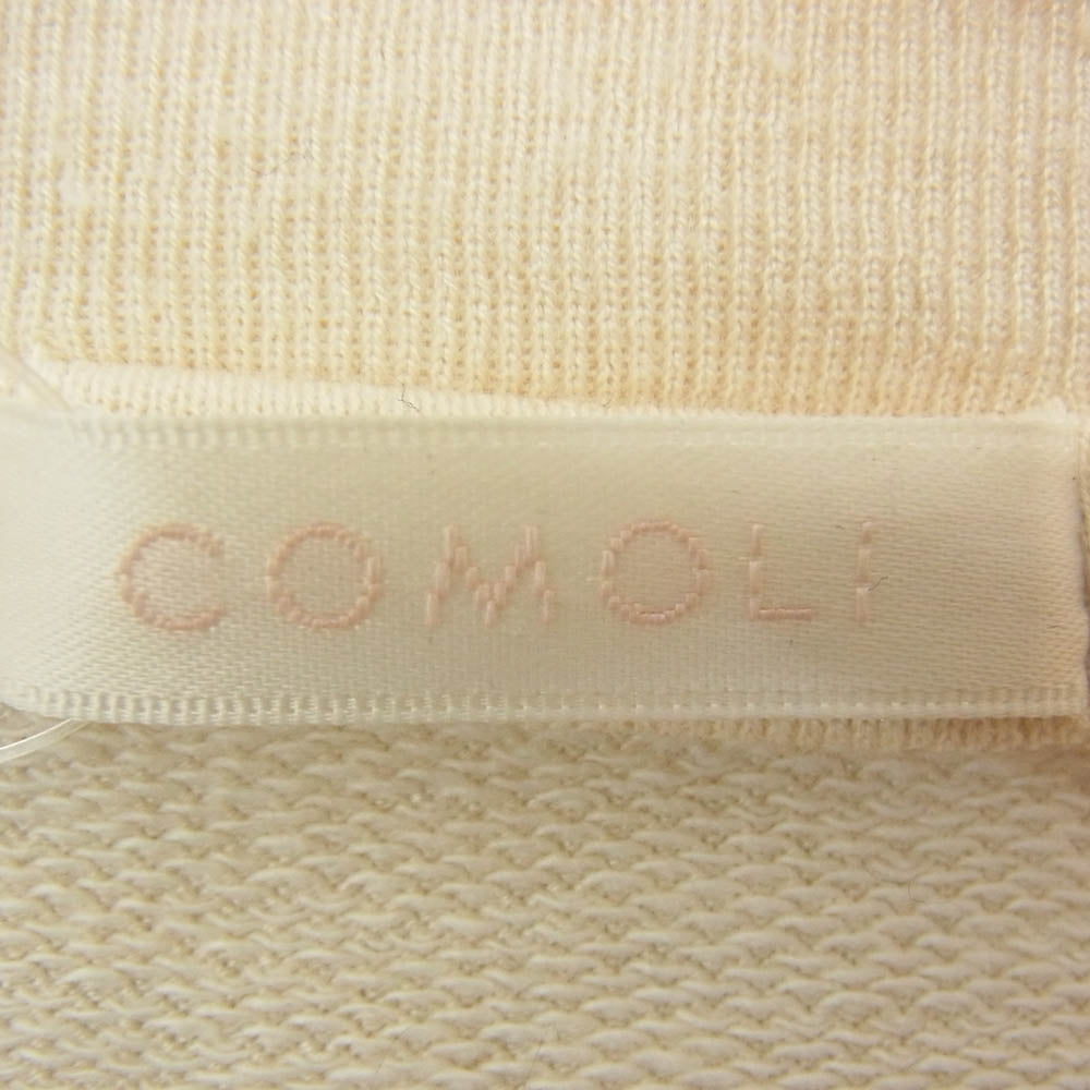 COMOLI コモリ 19SS P01-05002 シルク混 クルーネック ロングスリーブ 長袖 Tシャツ ロンT カットソー ベージュ系 3【中古】