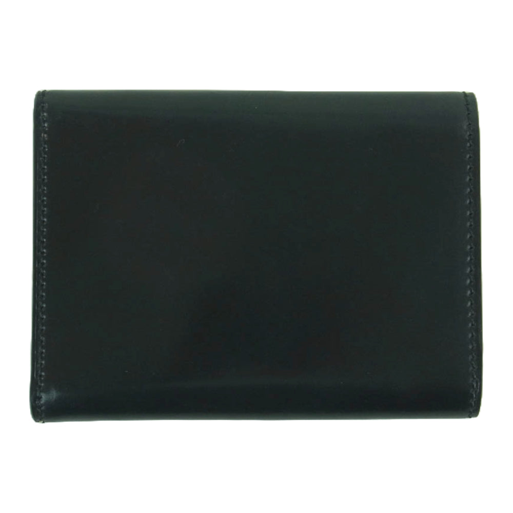 フラソリティ FS710 Trifold wallet シェルコードバン 三つ折り 財布 サイフ ウォレット ブラック系【中古】
