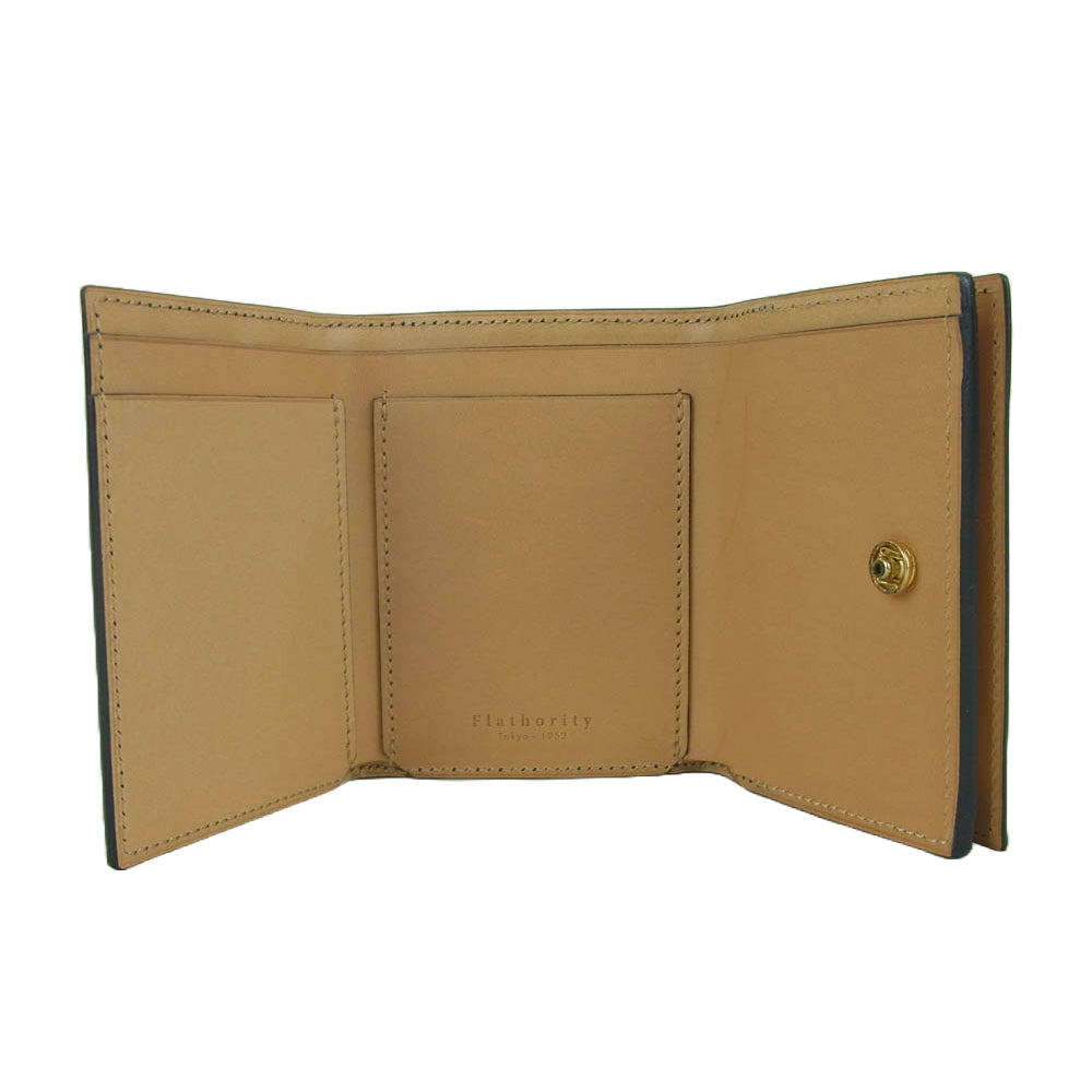 フラソリティ FS710 Trifold wallet シェルコードバン 三つ折り 財布 サイフ ウォレット ブラック系【中古】