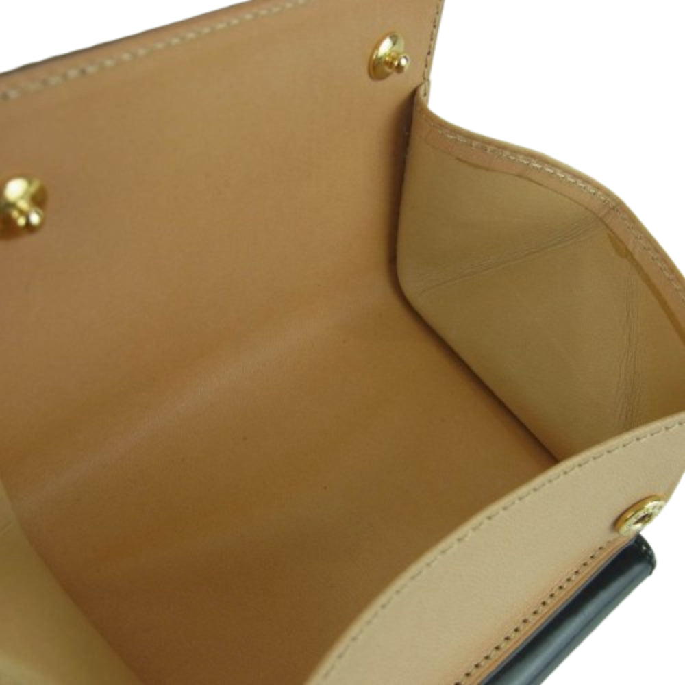 フラソリティ FS710 Trifold wallet シェルコードバン 三つ折り 財布 サイフ ウォレット ブラック系【中古】