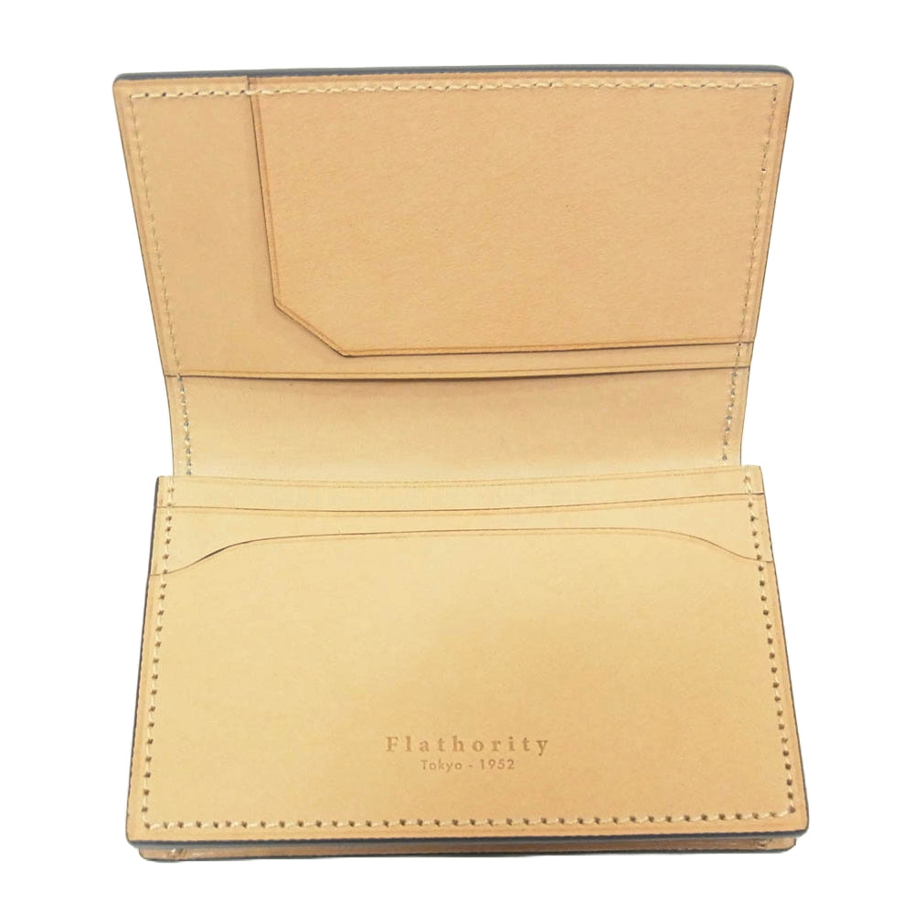 フラソリティ FM704 Business card case ビジネス カードケース 名刺入れ レザー 水染め オイルコードバン ブルー系【新古品】【未使用】【中古】