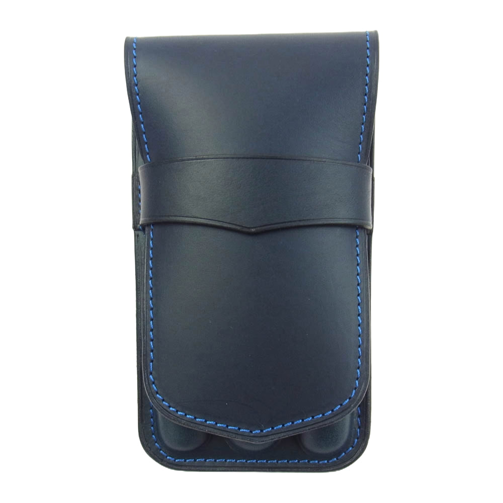 フラソリティ FB-502 FlaBonheu Pencase 03 フラボナ レザー ペンケース 三本挿し ブラック系 ネイビー系【中古】