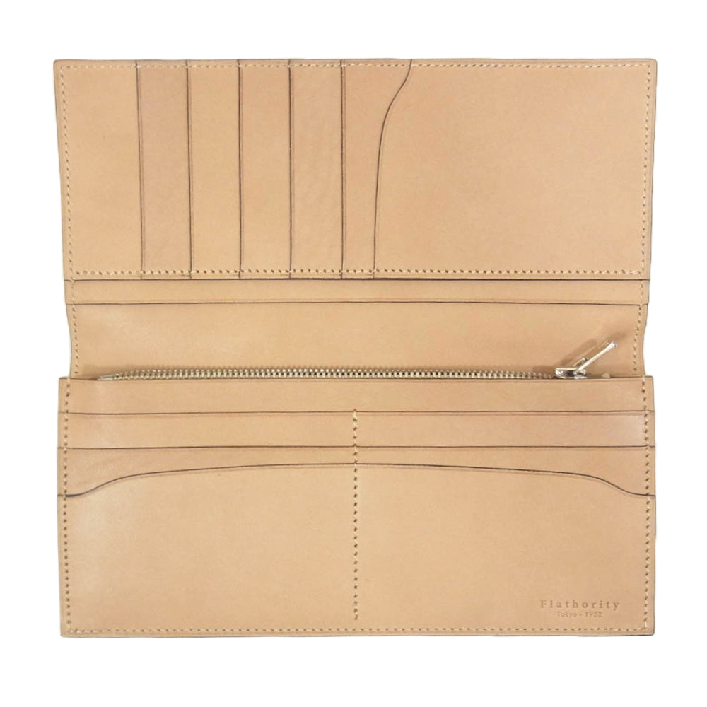 フラソリティ FM701 Long Wallet レザー 水染め オイルコードバン 二つ折り 長財布 ロング ウォレット ブルー系【中古】