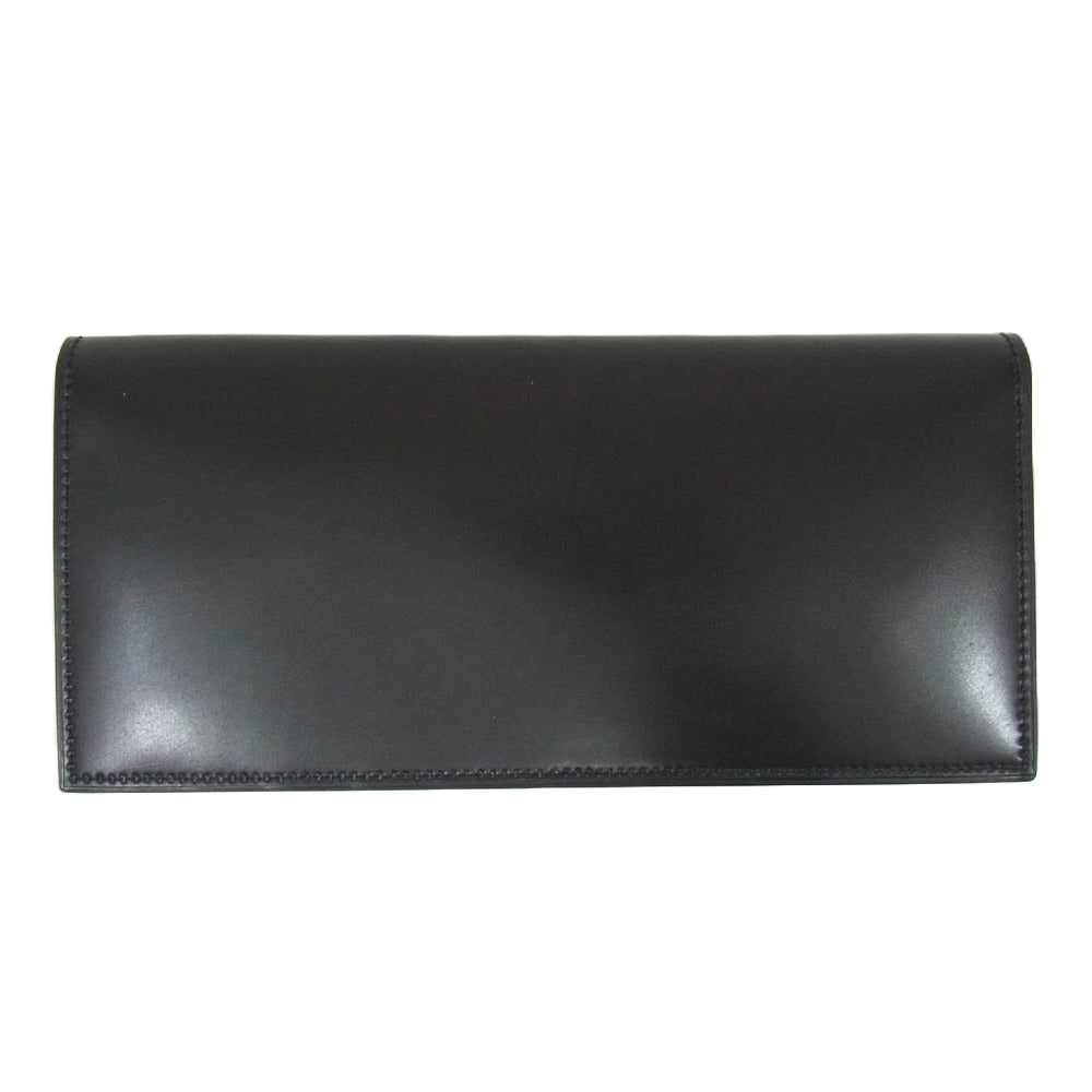 フラソリティ FM701 Long Wallet レザー 水染め オイルコードバン 二つ折り 長財布 ロング ウォレット ブラック系【新古品】【未使用】【中古】