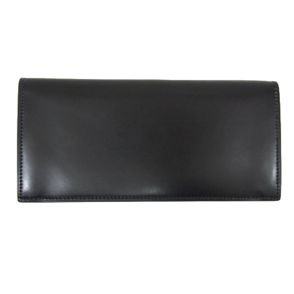 フラソリティ FM701 Long Wallet レザー 水染め オイルコードバン 二つ折り 長財布 ロング ウォレット ブラック系【新古品】【未使用】【中古】