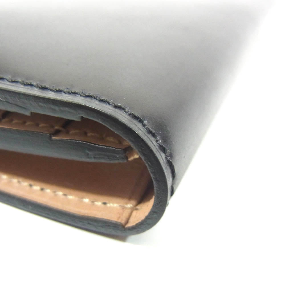 フラソリティ FM701 Long Wallet レザー 水染め オイルコードバン 二つ折り 長財布 ロング ウォレット ブラック系【新古品】【未使用】【中古】