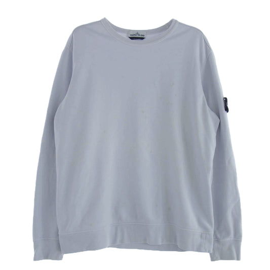 STONE ISLAND ストーンアイランド 691562720 ロゴワッペン クルーネック スウェット トレーナー ホワイト系 XXL【中古】