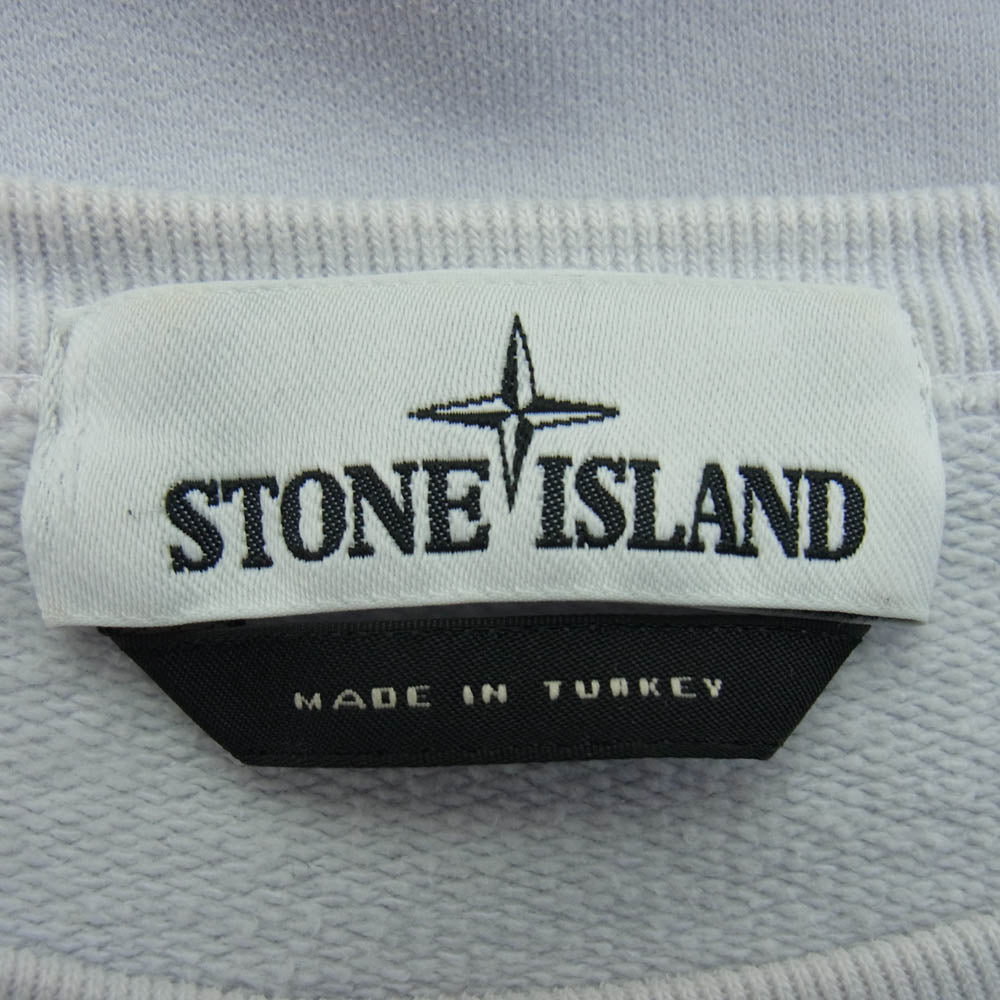 STONE ISLAND ストーンアイランド 691562720 ロゴワッペン クルーネック スウェット トレーナー ホワイト系 XXL【中古】