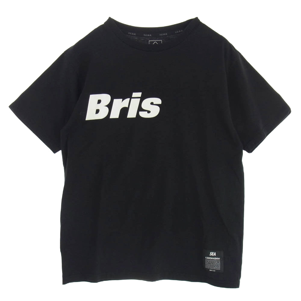 F.C.R.B. エフシーアールビー FCRB-220155 × WIND AND SEA ウィンダンシー ビッグ ロゴ 半袖 Tシャツ ブラック系 L【中古】