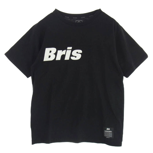 F.C.R.B. エフシーアールビー FCRB-220155 × WIND AND SEA ウィンダンシー ビッグ ロゴ 半袖 Tシャツ ブラック系 L【中古】