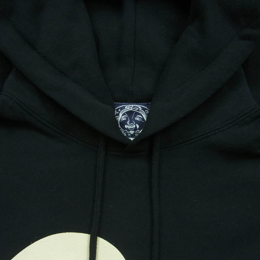 EVISU エヴィス カモメ ペイント プルオーバー パーカー コットン ポリエステル 中国製 ブラック系 40【中古】