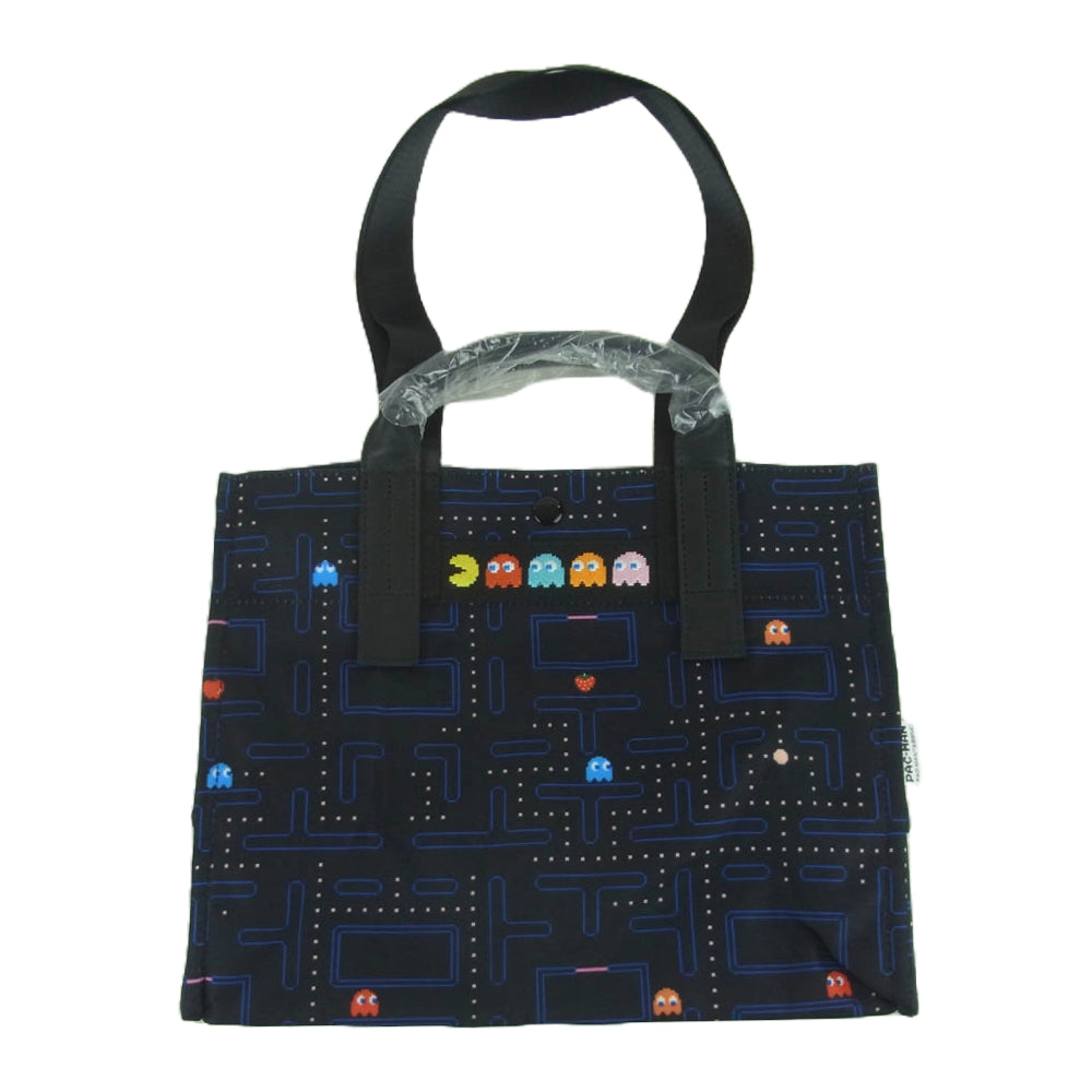 イアパピヨネ PAC-MAN パックマン ピクセル トート バッグ ブラック系 ネイビー系【新古品】【未使用】【中古】
