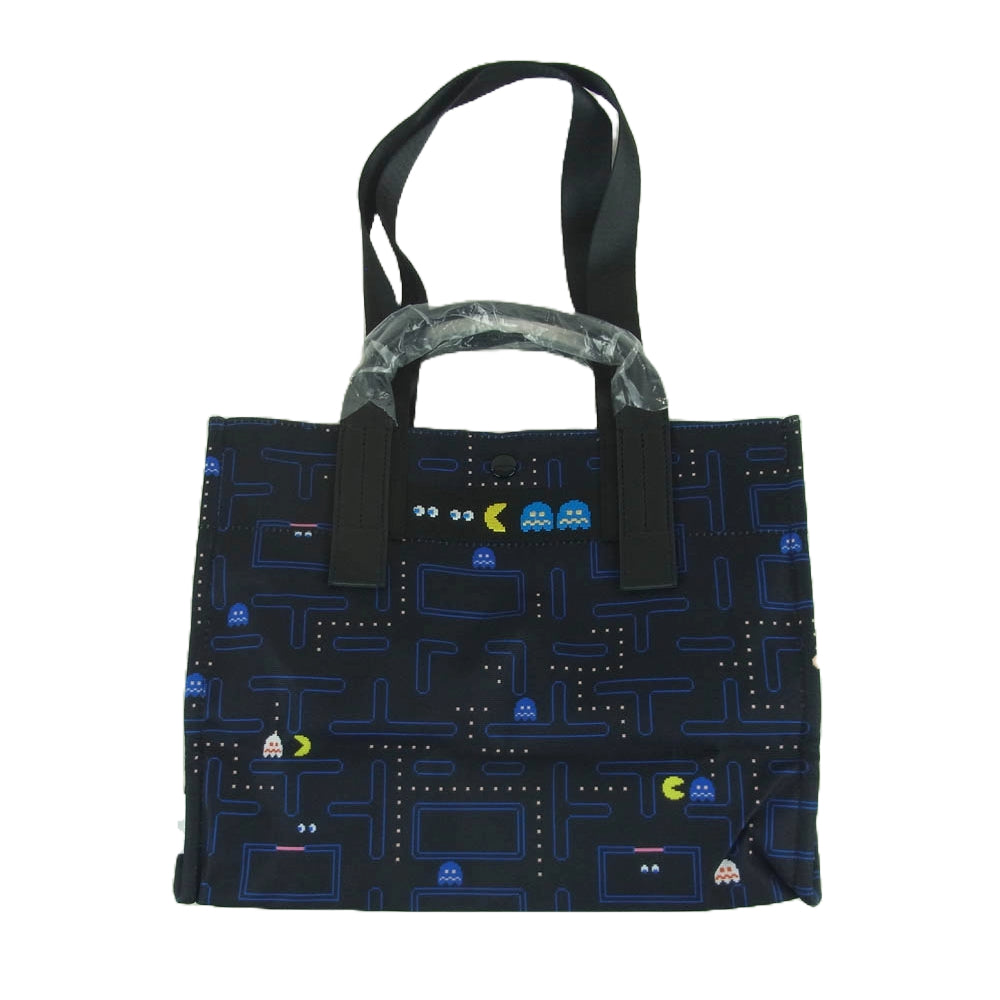 イアパピヨネ PAC-MAN パックマン ピクセル トート バッグ ブラック系 ネイビー系【新古品】【未使用】【中古】