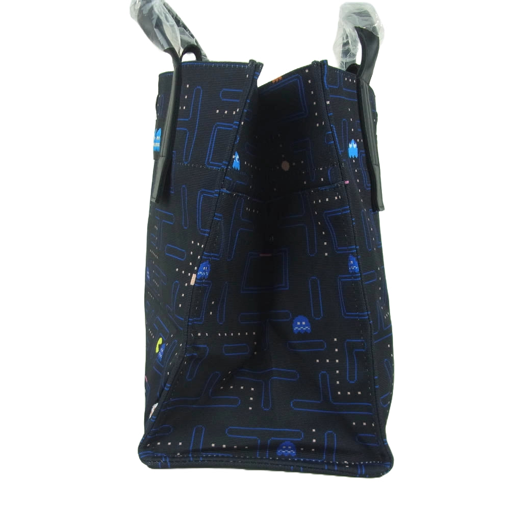 イアパピヨネ PAC-MAN パックマン ピクセル トート バッグ ブラック系 ネイビー系【新古品】【未使用】【中古】