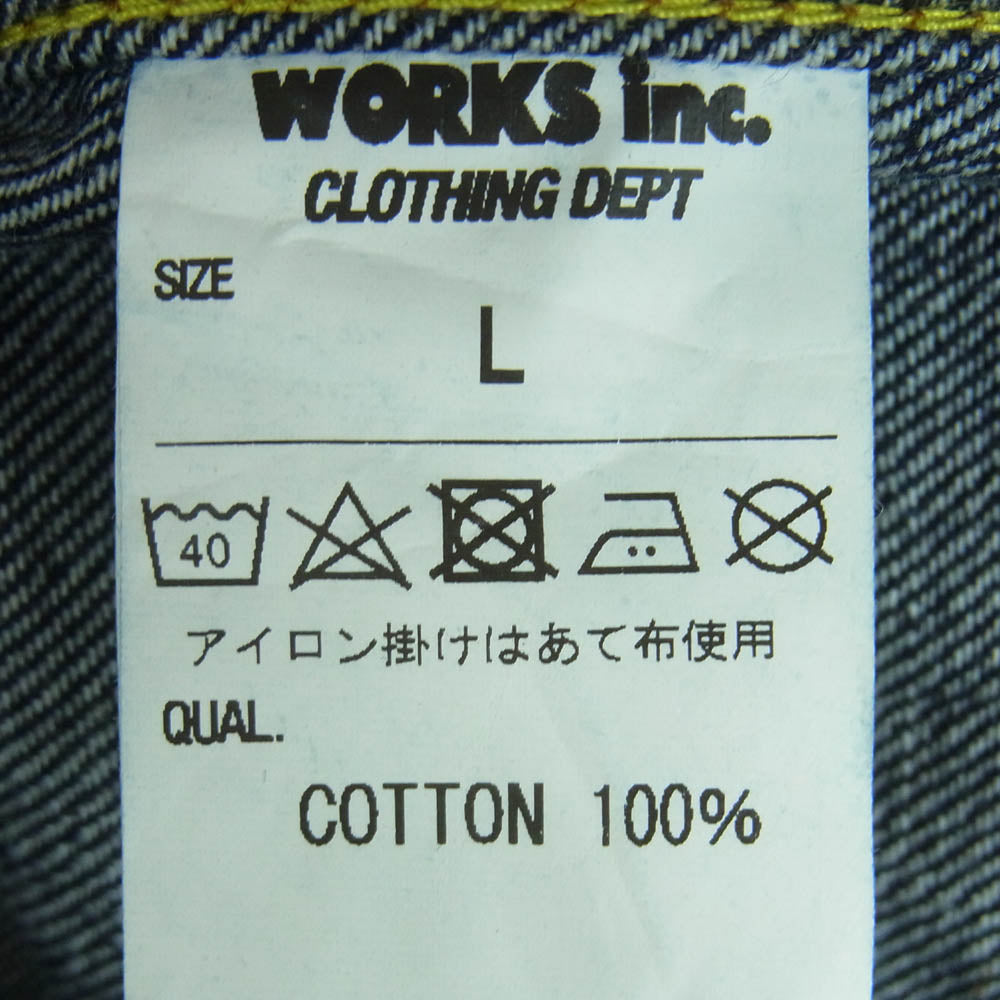 IRON HEART アイアンハート IHSH-33 12oz セルビッチ デニム ウエスタン シャツ 長袖 インディゴブルー系 L【美品】【中古】
