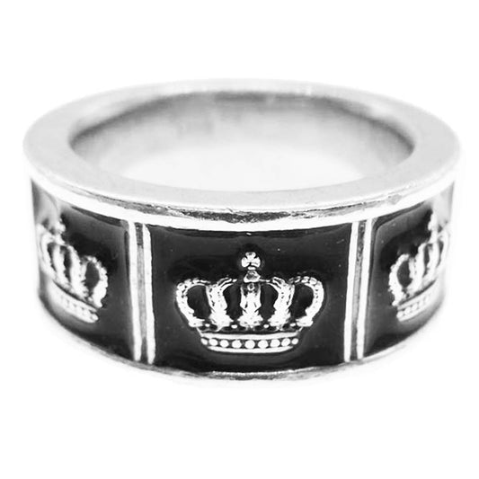 Justin Davis ジャスティンデイビス SRJ272 PRIDE&JOY CROWN プライドアンドジョイ クラウン リング シルバー系 ブラック系 9号【中古】