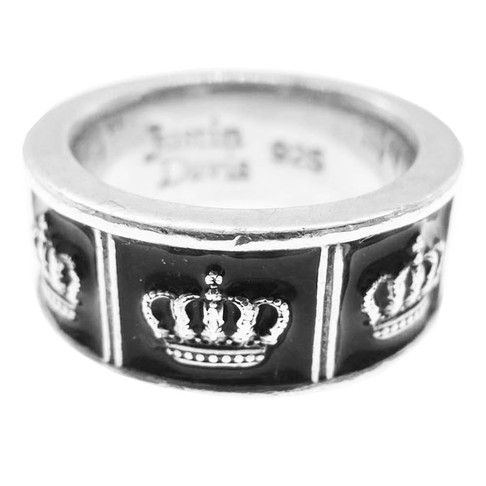 Justin Davis ジャスティンデイビス SRJ272 PRIDE&JOY CROWN プライドアンドジョイ クラウン リング シルバー系 ブラック系 9号【中古】