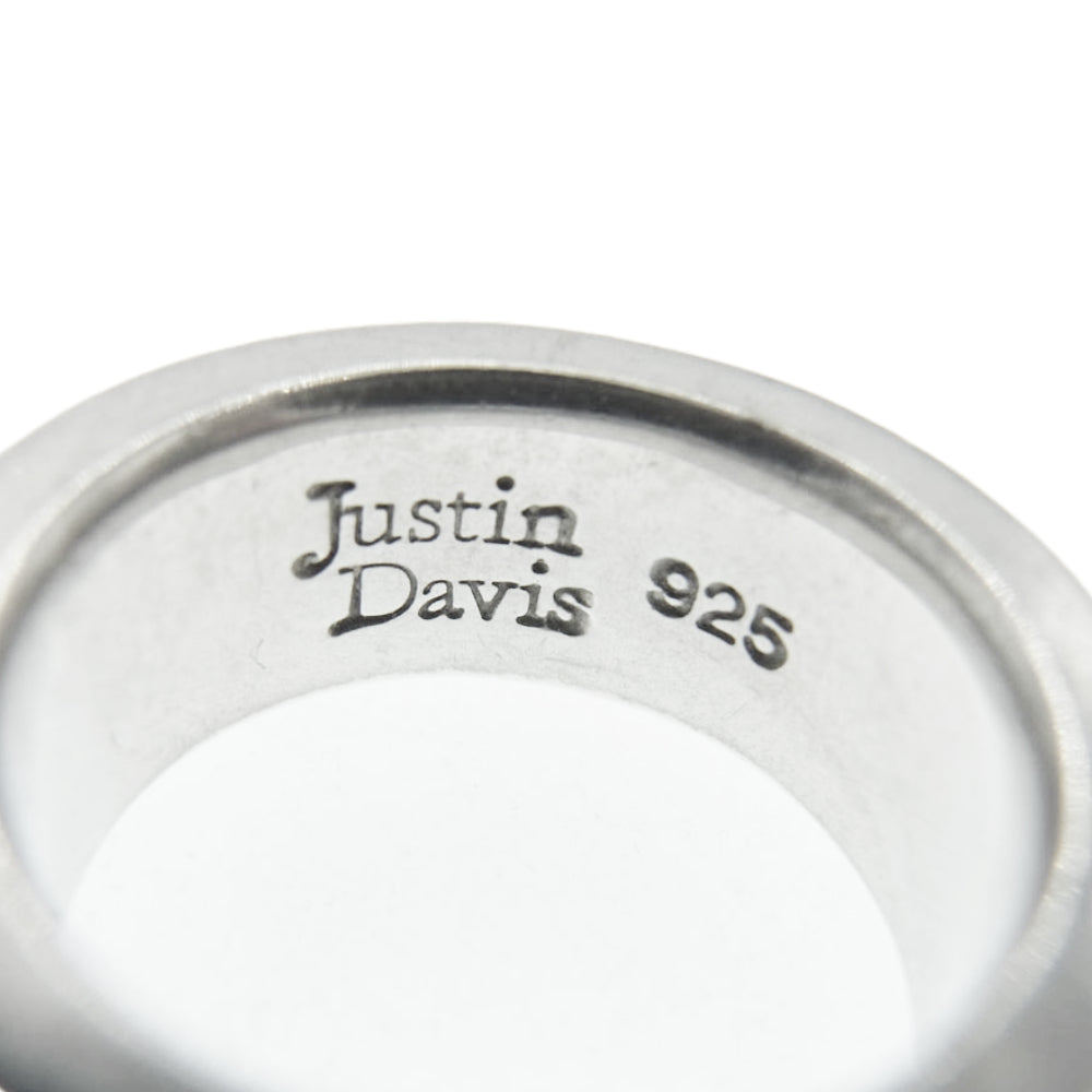 Justin Davis ジャスティンデイビス SRJ272 PRIDE&JOY CROWN プライドアンドジョイ クラウン リング シルバー系 ブラック系 9号【中古】