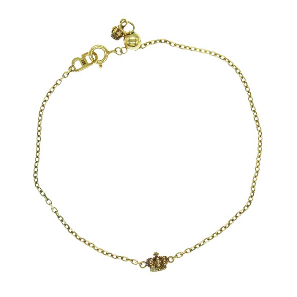 Justin Davis ジャスティンデイビス クラウン チェーン ブレスレット ゴールド系【中古】