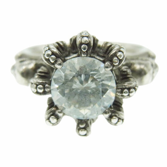 Justin Davis ジャスティンデイビス J×U クラウン スカル リング シルバー系 7号【中古】