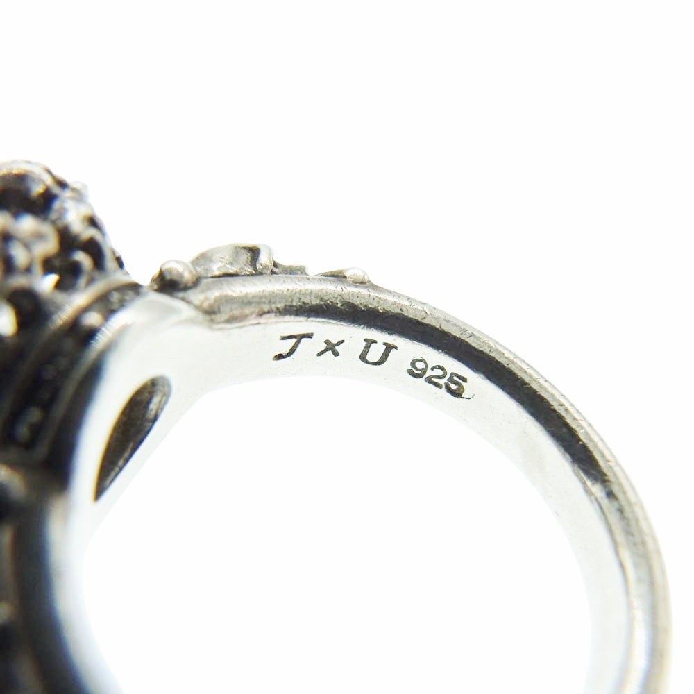 Justin Davis ジャスティンデイビス J×U クラウン スカル リング シルバー系 7号【中古】