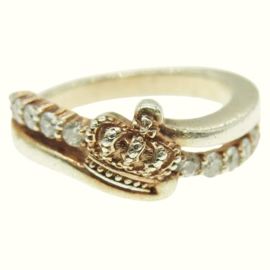 Justin Davis ジャスティンデイビス SRJ487 CIRCULAR CROWN サーキュラー クラウン リング シルバー系 9号【中古】