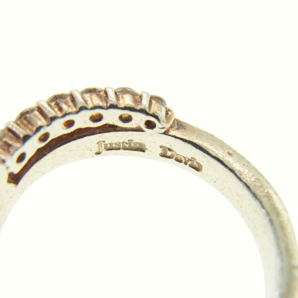 Justin Davis ジャスティンデイビス SRJ487 CIRCULAR CROWN サーキュラー クラウン リング シルバー系 9号【中古】