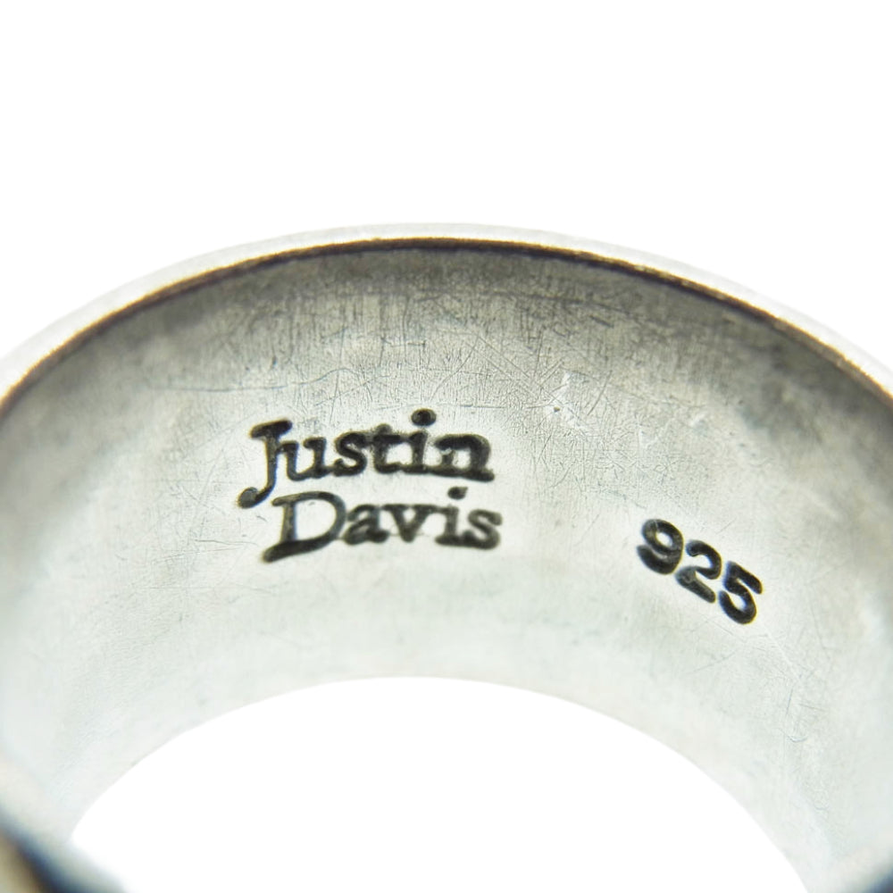 Justin Davis ジャスティンデイビス SRJ250 ARCADIA アルカディア リング チェック シルバー系 15号【中古】