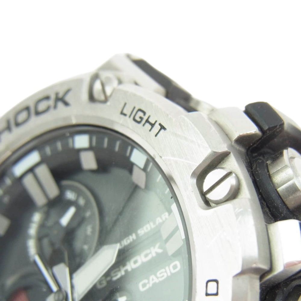 CASIO G-SHOCK カシオ ジーショック GST-B100-1AJF GST-B100 Series G-STEEL タフソーラー クロノグラフ アナログ 腕時計 シルバー系【中古】