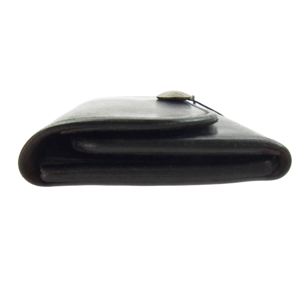 goro's ゴローズ コンチョ付 三つ折り レザー ロングウォレット 長財布 ブラック系【中古】