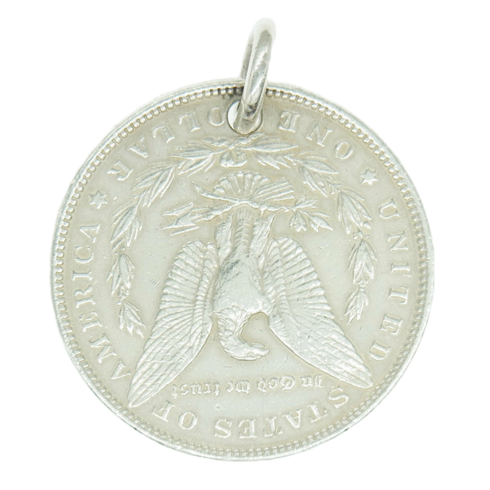 WINGROCK ウィングロック K18 金メタル ルビー モルガンコイン ペンダントトップ シルバー系【中古】