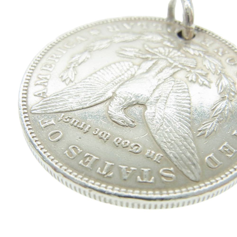 WINGROCK ウィングロック K18 金メタル ルビー モルガンコイン ペンダントトップ シルバー系【中古】