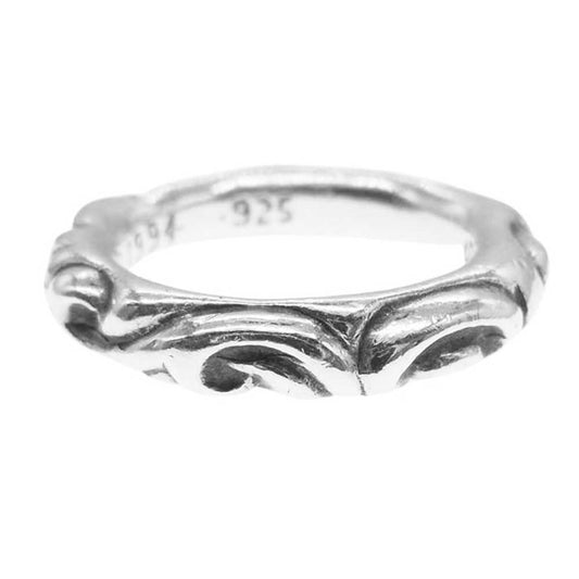 CHROME HEARTS クロムハーツ（原本無） SCRL BAND スクロール バンド リング シルバー系 14号【中古】