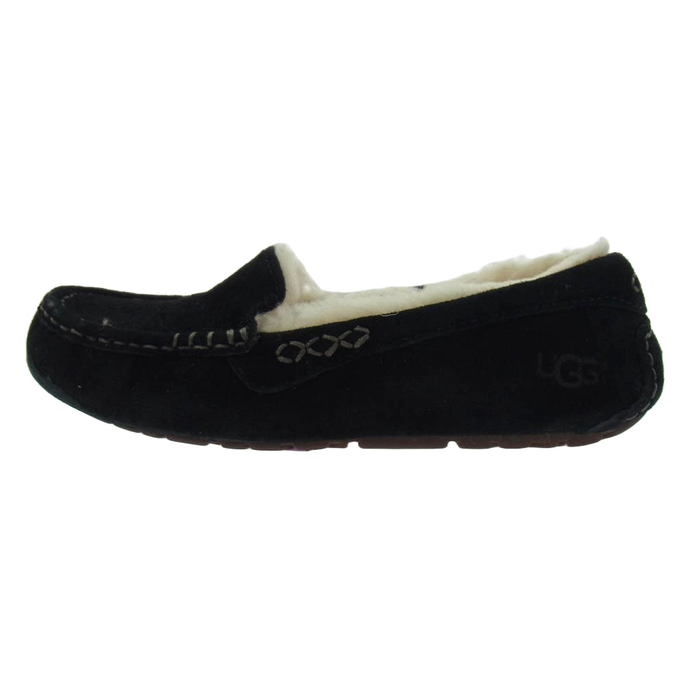 UGG アグ 3312 アンスレー モカシン ローファー ブラック ブラック系 22【中古】