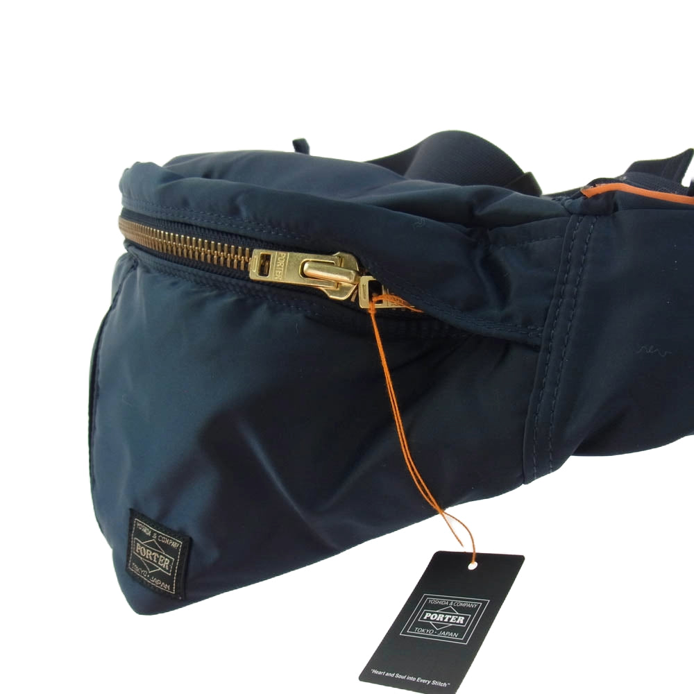 PORTER ポーター 622-76628 TANKER WAIST BAG タンカー ウエスト バッグ アイアンブルー ネイビー系【極上美品】【中古】