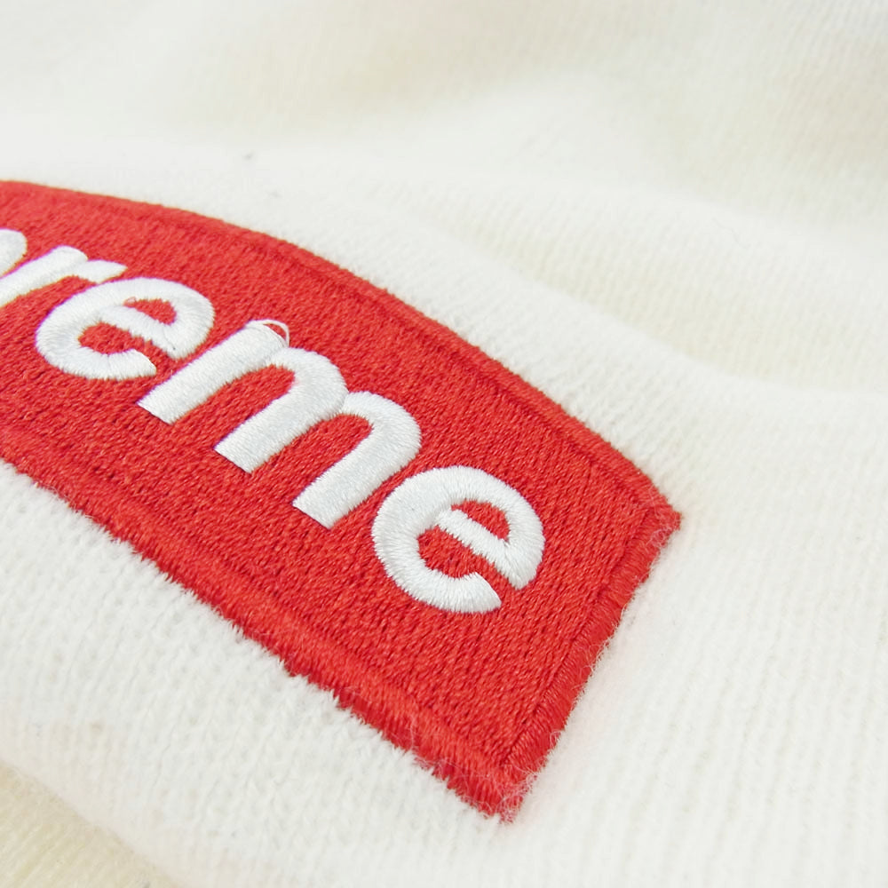 Supreme シュプリーム New Era Box Logo Beanie ニューエラ ボックス ロゴ ビーニー ニット キャップ ホワイト ホワイト系【中古】