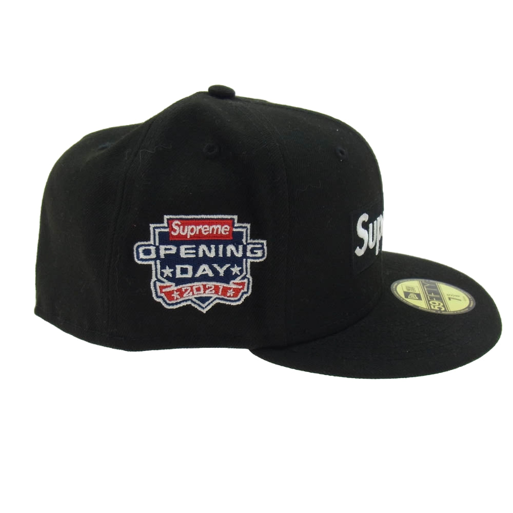 Supreme シュプリーム 21AW No Comp Box Logo New Era ニューエラ ボックスロゴ キャップ ブラック系 60.6cm【美品】【中古】
