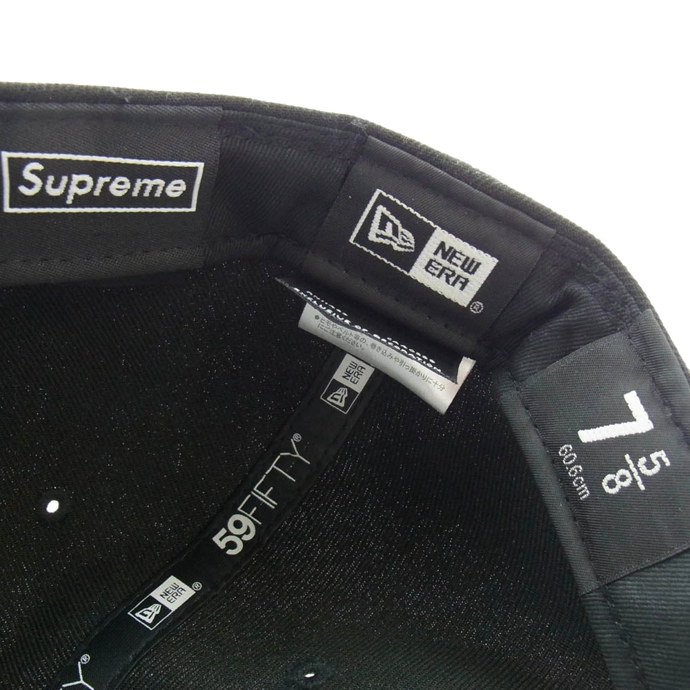 Supreme シュプリーム 21AW No Comp Box Logo New Era ニューエラ ボックスロゴ キャップ ブラック系 60.6cm【美品】【中古】