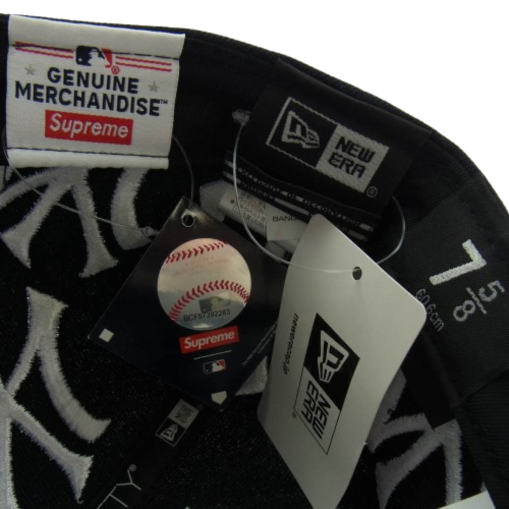 Supreme シュプリーム 21AW New York Yankees Box Logo New Era ニューヨーク ヤンキース ボックス ロゴ ニューエラ キャップ ネイビー系 60.6cm【美品】【中古】