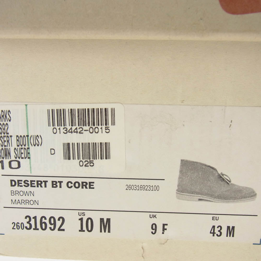 Clarks クラークス 31692 DESERT BOOT  スエード デザート ブーツ ブラウン系 US10【極上美品】【中古】