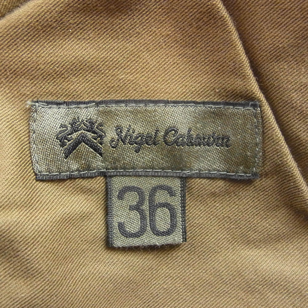 Nigel Cabourn ナイジェルケーボン 8048-00-51212 ARMY CARGO SHORT PEALING PRINT アーミー カーゴ ショート パンツ カーキ系 36【中古】