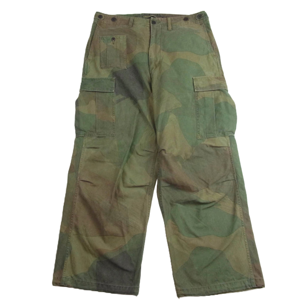 Nigel Cabourn ナイジェルケーボン 8049-00-50013 ARMY CARGO PANT FADE CAMO アーミー カーゴ パンツ カモフラージュ カーキ系 36【中古】