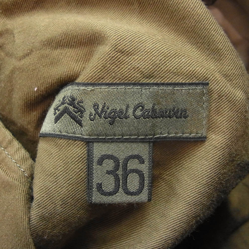 Nigel Cabourn ナイジェルケーボン 8049-00-50013 ARMY CARGO PANT FADE CAMO アーミー カーゴ パンツ カモフラージュ カーキ系 36【中古】