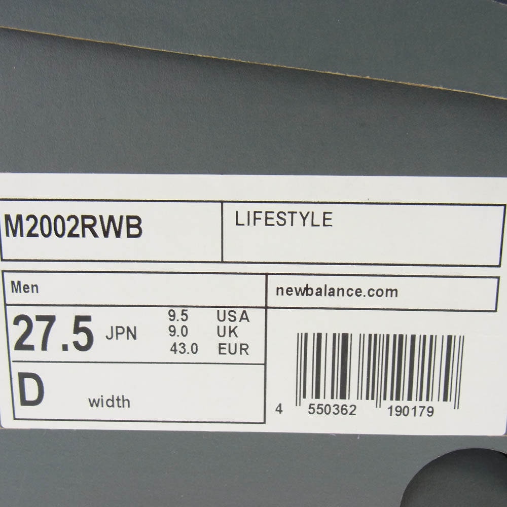 NEW BALANCE ニューバランス M2002RWB Gray Pink スエード切替 ローカット スニーカー グレー系 ピンク系 パープル系 27.5cm【中古】