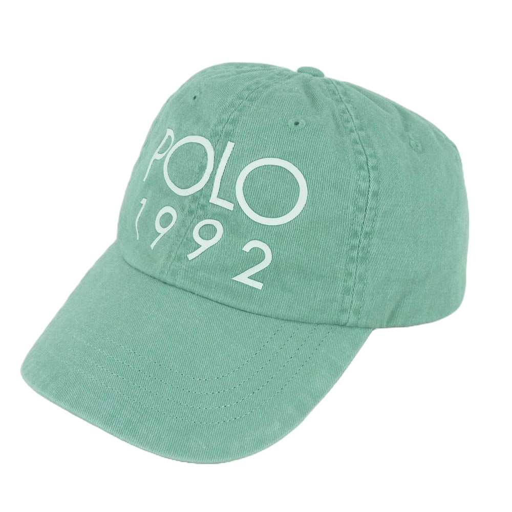 POLO RALPH LAUREN ポロ・ラルフローレン Twill 1992 Sports Cap ロゴ プリント キャップ 帽子 ライトグリーン系 ONE SIZE【中古】