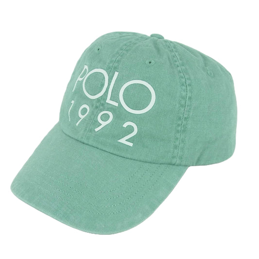 POLO RALPH LAUREN ポロ・ラルフローレン Twill 1992 Sports Cap ロゴ プリント キャップ 帽子 ライトグリーン系 ONE SIZE【中古】