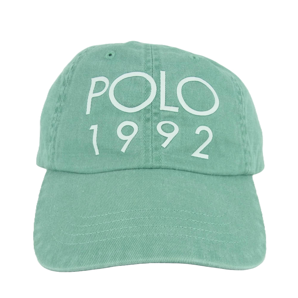 POLO RALPH LAUREN ポロ・ラルフローレン Twill 1992 Sports Cap ロゴ プリント キャップ 帽子 ライトグリーン系 ONE SIZE【中古】