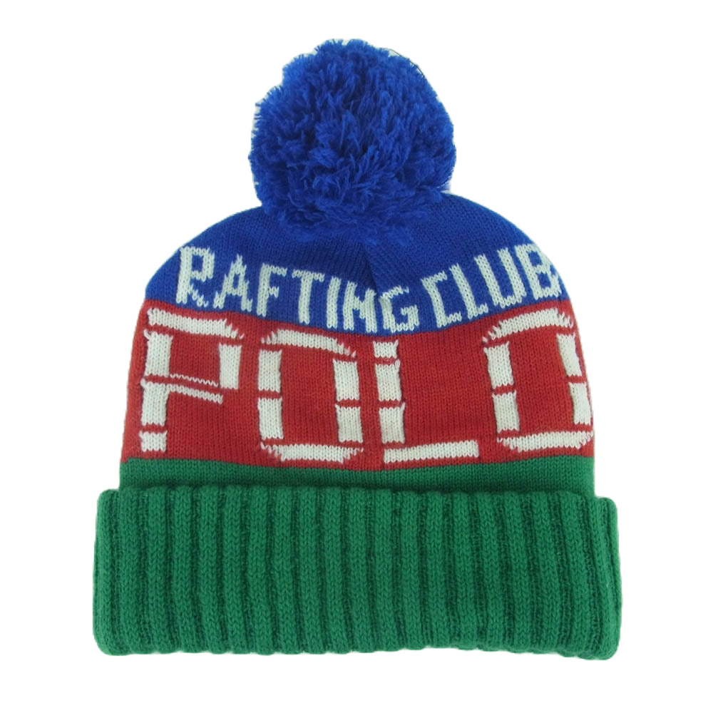 POLO RALPH LAUREN ポロ・ラルフローレン RAFTING CLUB ニット キャップ 帽子 グリーン系 レッド系 ブルー系 ONE SIZE【中古】
